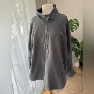The‎ North Face Men’s 4X Grey Quarter-Zip Fleece Pullover | Circular Design